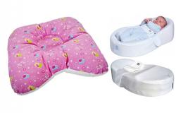 Подушка для новорожденных, нужна или нет, виды подушек, одобренных ортопедами Наклонная подушка для новорожденных